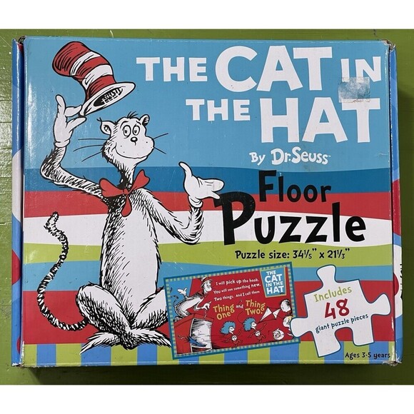 2010 Dr. Seuss The Cat in the Hat 48pc Children's Floor Puzzle - Picture 5 of 5
